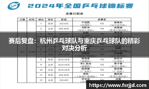 赛后复盘：杭州乒乓球队与重庆乒乓球队的精彩对决分析